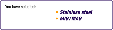 Stainless Steel > MIG/MAG